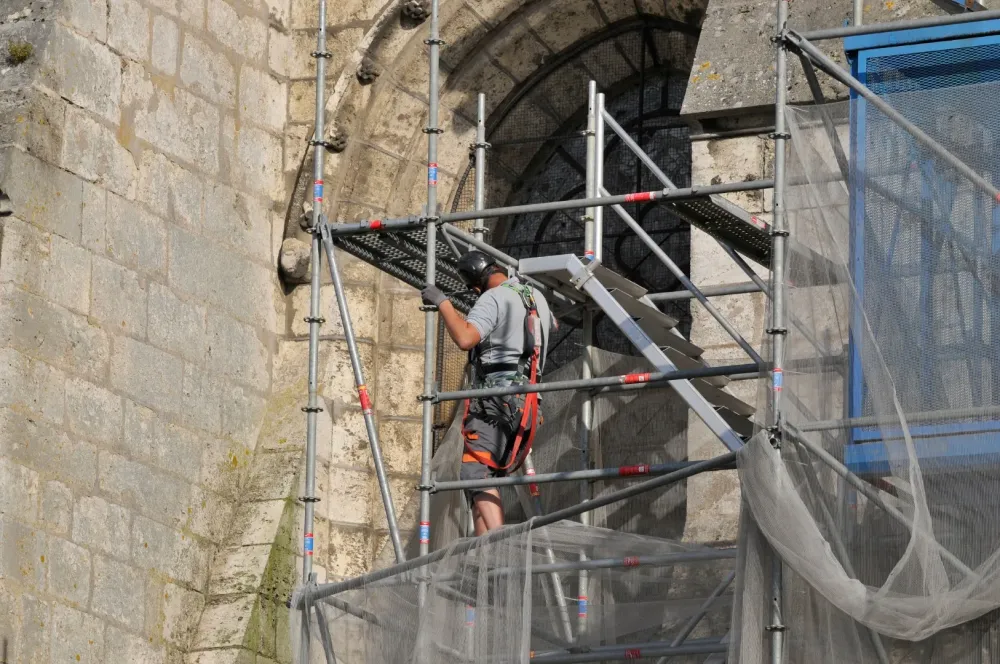 demontage echafaudage eglise